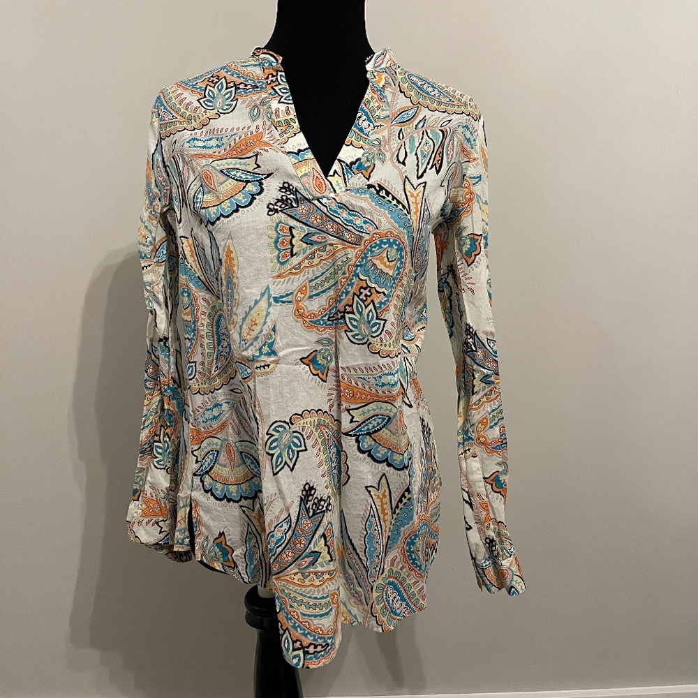 Van Heusen Fun Multi-Colored Blouse Size S